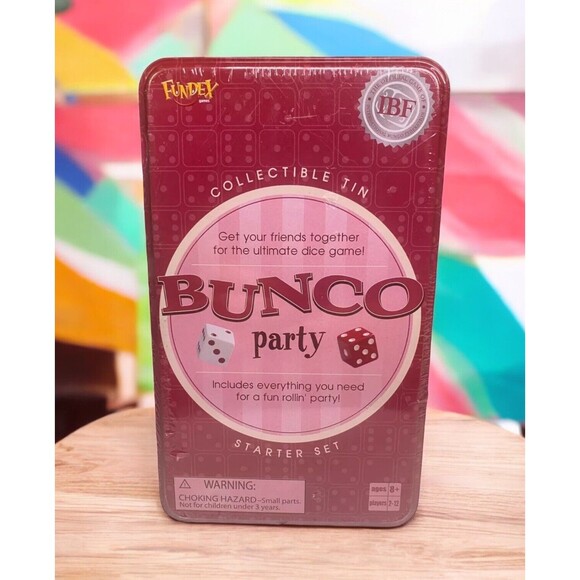 Bunco Party Dice Game 2-12 Players 2004 Fundex Ages 8+ New & Sealed Starter Set - Picture 1 of 8